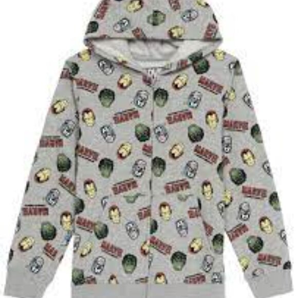 Marvel Comics HULK! CAPTAIN AMERICA! IRON MAN! Hero Toss Fleece Hoodie NWT - Picture 10 of 10